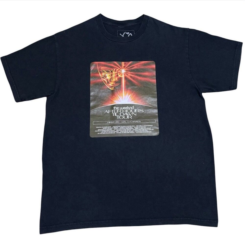 The Weeknd After Hours Til Dawn Tour XO Official Merch T‑Shirt Large Black